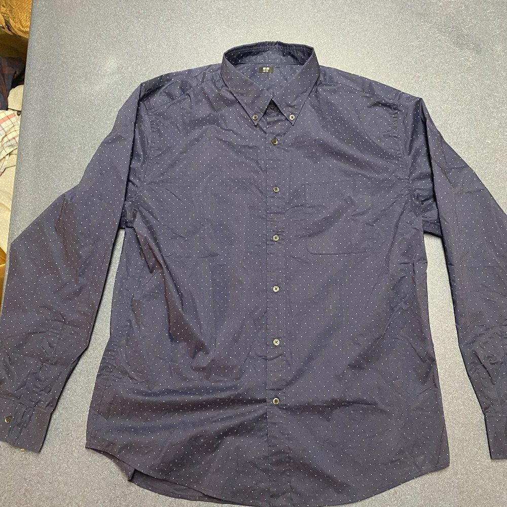 Uniqlo Polka dot Navy XL Shirt